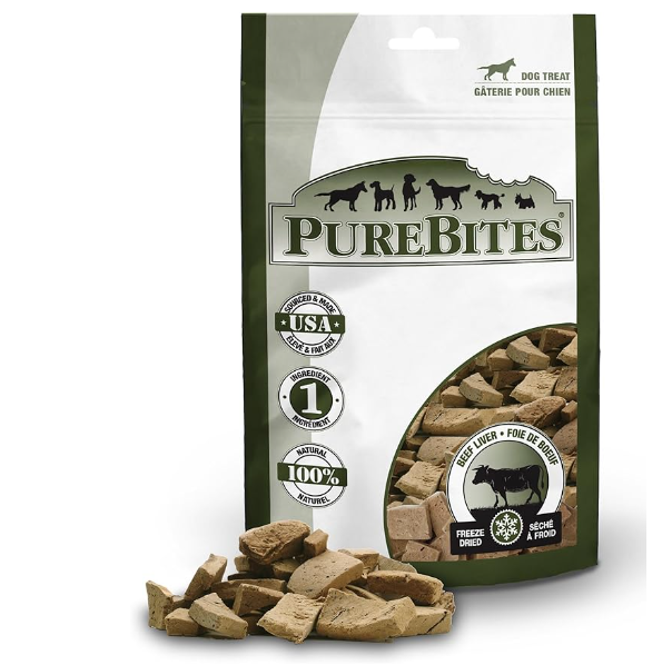 PureBites Beef Liver for Dogs, 8.8oz / 250g - Value Size