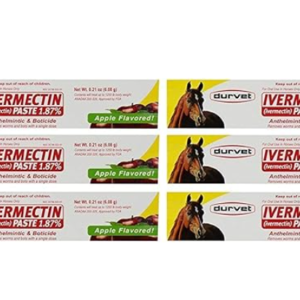 Durvet 6 Pack of Ivermectin Paste, 0.21 Ounces Each, Apple Flavored Horse Wormer