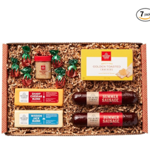 Hickory Farms Farmhouse Meat & Cheese Food Gift Basket (Small) - Box Set | Charcuterie Board Food | Summer Sausage | Father's Day | Mother's Day | Easter | Christmas | Holiday | Housewarming | Gourmet | Sympathy | Care Package