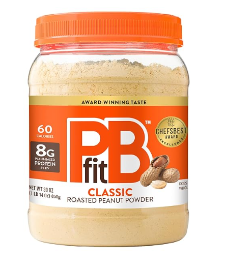 PBfit 30 Ounce Classic Peanut Butter Powder, Powdered Peanut Butter Spread From Real Roasted Peanuts, 8g of Protein 8% DV, Gluten-Free, 60 calories, 87% less fat (Pack of 1)