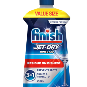 Finish Jet-Dry Dishwasher Rinse Aid, Compatible with Dishwasher Detergent, Prevents Spots & Residues, Dries, Shine & Protects, 32 oz, 315 washes