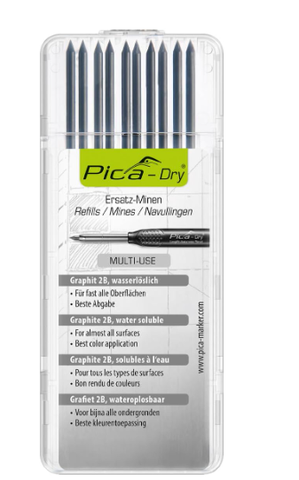 Pica Dry Graphite Refill, 4030, 10 Pack